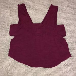 Maroon Free People tank top